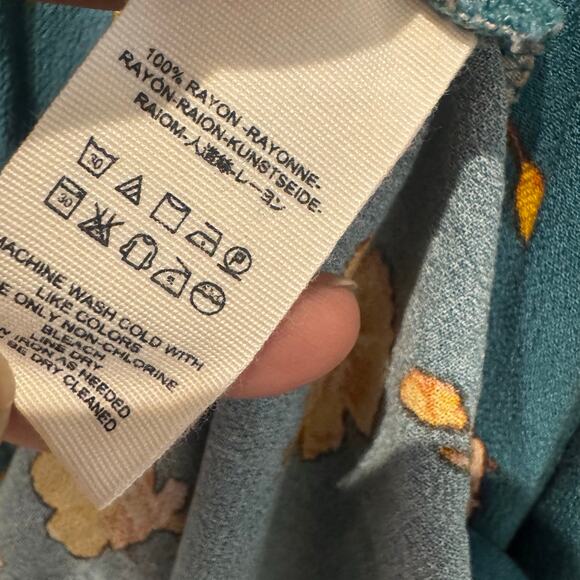 Free People Floral Printed So Sweetly Wrap Dress Juniper Combo Size Small - Picture 10 of 13